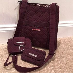 Vera Bradley Crossbody+Id Case+Wristlet